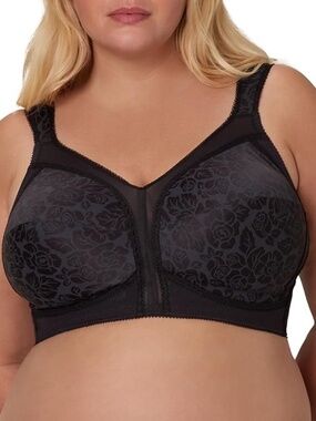 Playtex Women's 18 Hour Wireless Comfort Strap Full Coverage Bra 4693,Black 38D